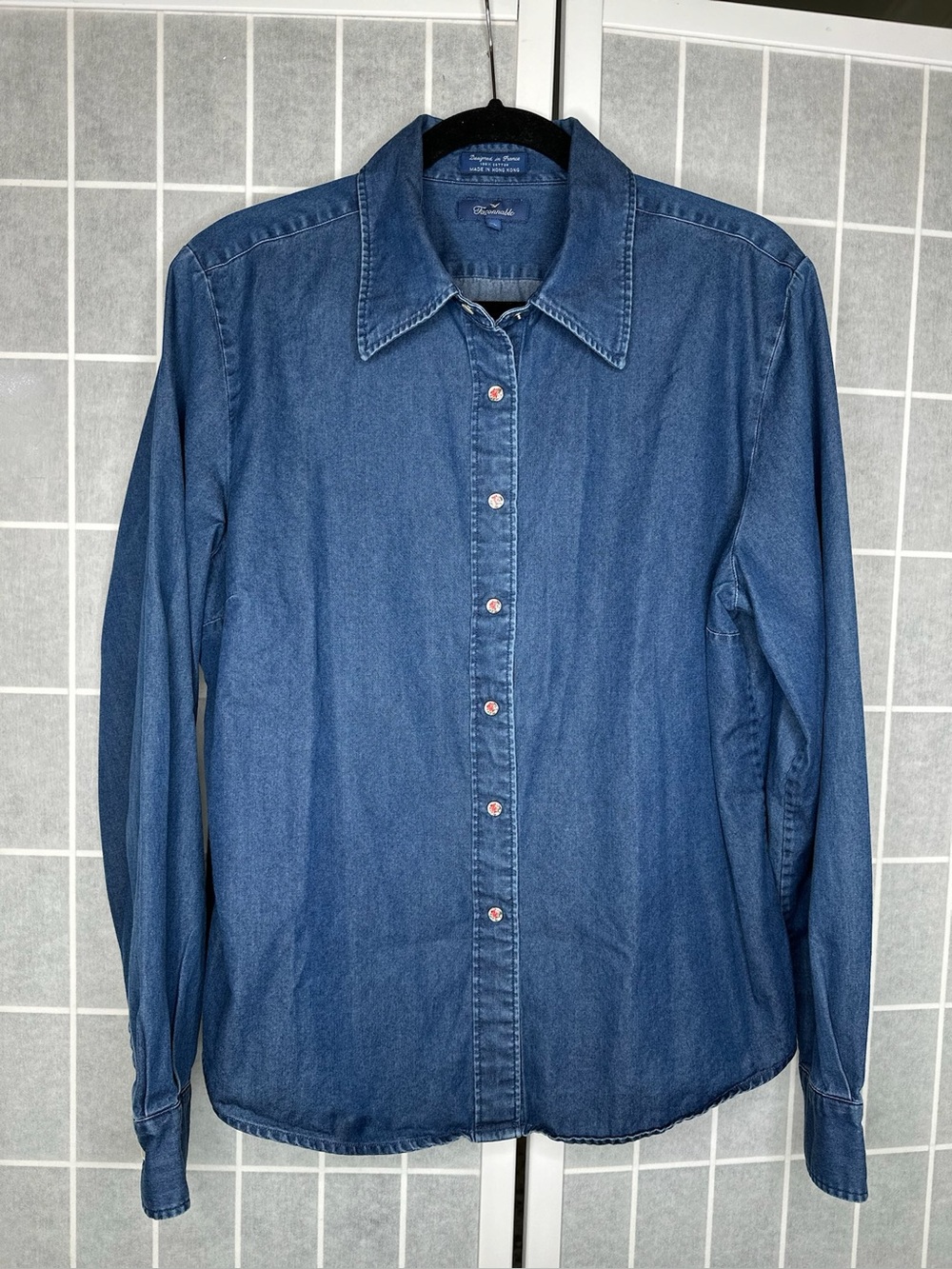 Women's Faconnable Denim Blouse